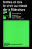 Lettres et lois