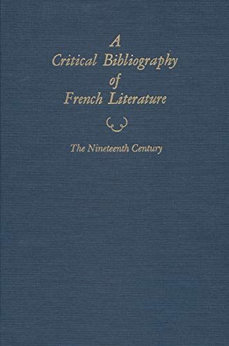 A Critical Bibliography of French Literature