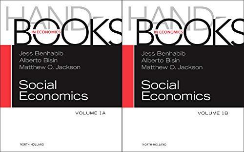 Handbook of Social Economics SET: 1A, 1B