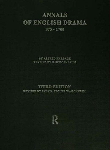 Annals of English Drama, 975-1700