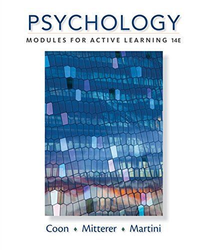 Psychology: Modules for Active Learning
