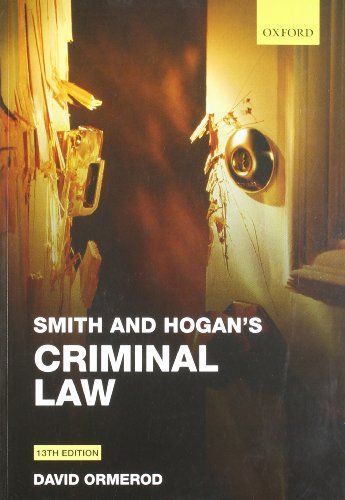 Smith and Hogan's Criminal Law