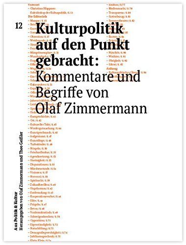 Kulturpolitik auf den Punkt gebracht: Kommentare und Begriffe von Olaf Zimmermann