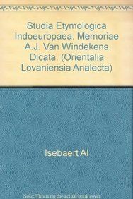 Studia Etymologica Indoeuropaea