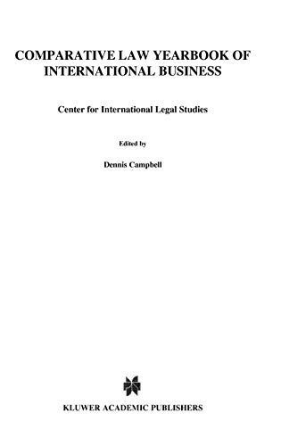 Comparative Law Yearbook of International Business 2001