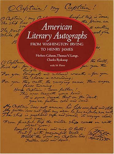 American Literary Autographs, from Washington Irving to Henry James