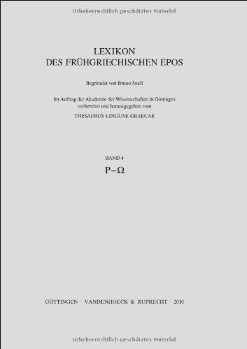 Lexikon des frühgriechischen Epos
