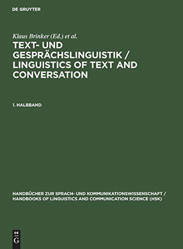 Linguistics of text and conversation