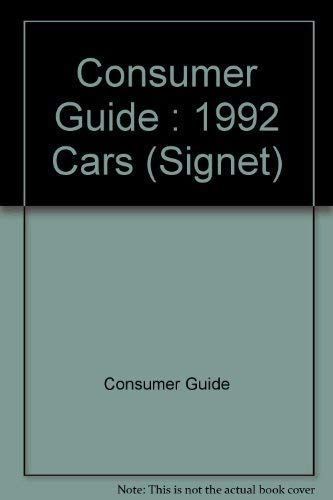 Cars Consumer Guide 1992