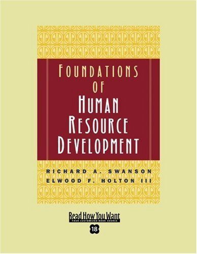 Foundations of Human Resource Development