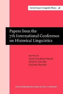 Papers from the 7th International Conference on Historical Linguistics