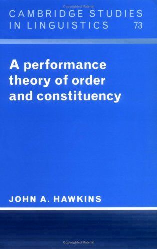 A Performance Theory of Order and Constituency