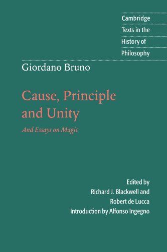 Giordano Bruno: Cause, Principle and Unity