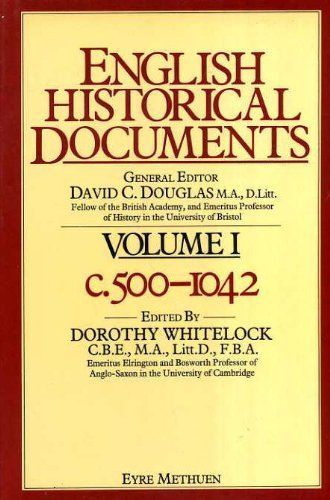 English Historical Documents, C. 500-1042