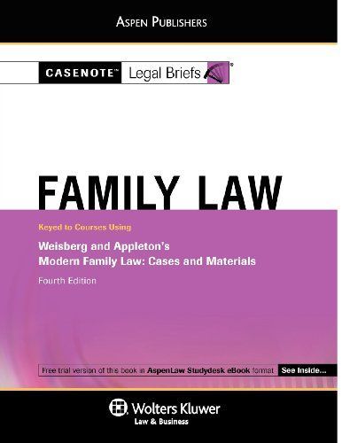 Family Law, Keyed to Weisberg and Appleton's