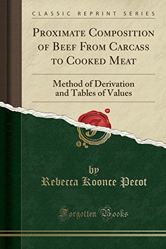 Proximate Composition of Beef from Carcass to Cooked Meat