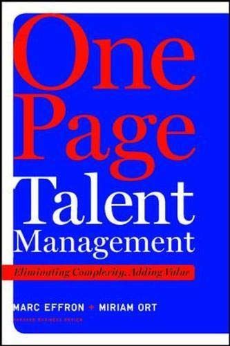 One Page Talent Management