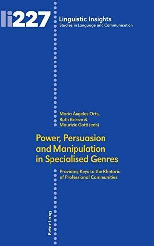 Power, Persuasion and Manipulation in Specialised Genres