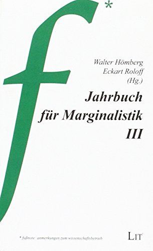 Jahrbuch für Marginalistik III