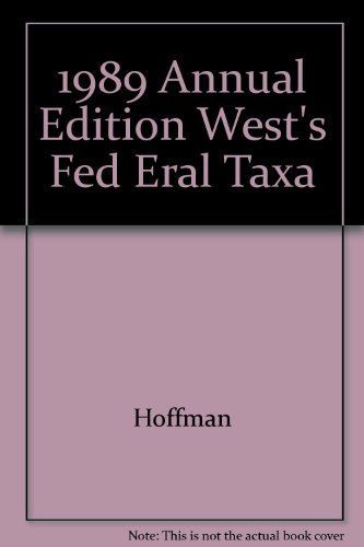 1989 Annual Edition West's Fed Eral Taxa