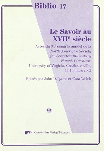 Le Savoir Au XVIIe Siècle
