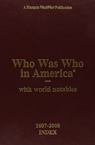 Who Was Who in America 19th Index Set