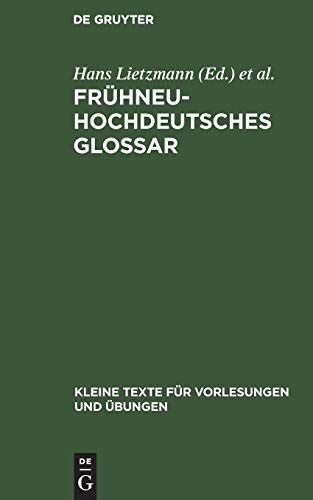 Frühneuhochdeutsches Glossar