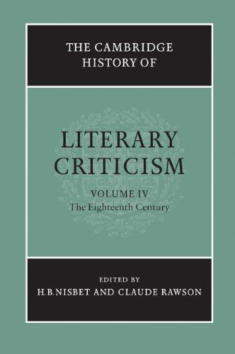 The Cambridge History of Literary Criticism: Volume 4, The Eighteenth Century