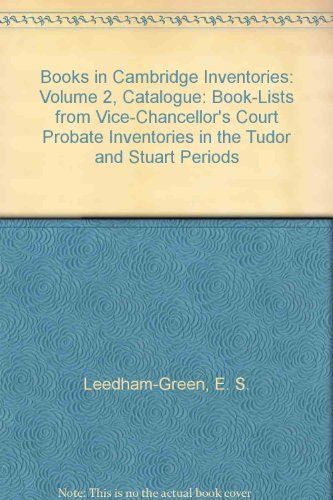 Books in Cambridge Inventories: Volume 2, Catalogue