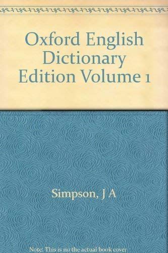The Oxford English Dictionary
