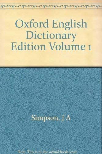 The Oxford English Dictionary