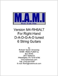 M. A. M. I. Musical Scale Atlas for Right-Hand D-A-D-G-A-D Tuned 6-String Guitars