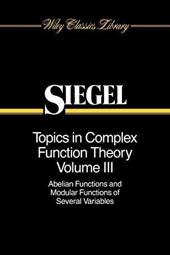 Topics in Complex Function Theory, Volume 3