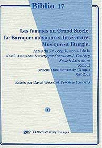 Actes du 33e congrès annuel de la North American Society for Seventeenth-Century French Literature