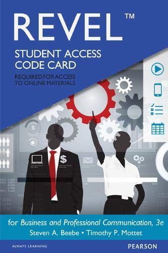 Business and Professional Communication Revel Access Code