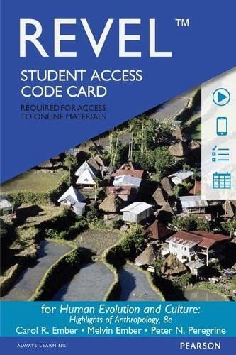 Human Evolution and Culture Revel Access Card