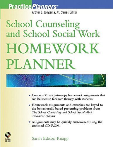 School Counseling and School Social Work Homework Planner