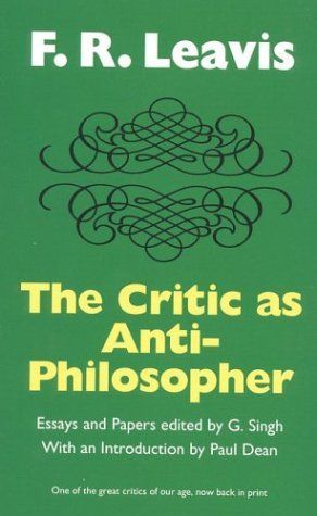 The Critic as Anti-philosopher
