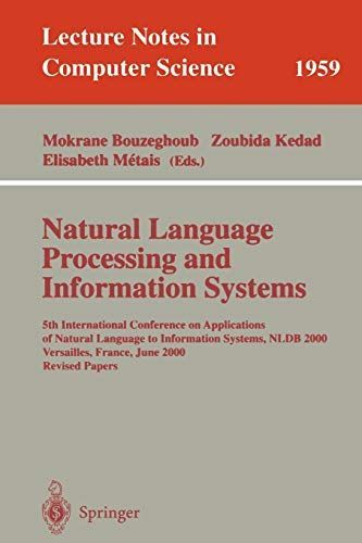 Natural Language Processing and Information Systems