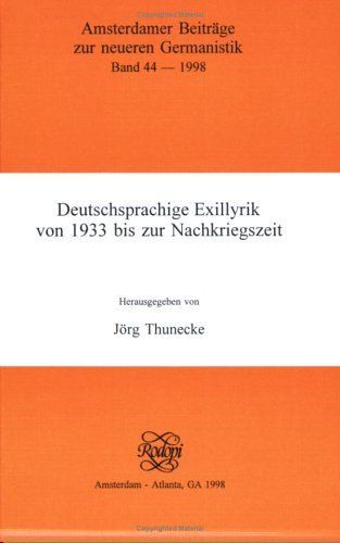 Deutschsprachige Exillyrik von 1933 bis zur Nachkriegszeit