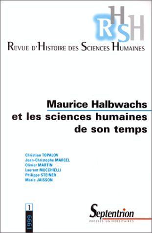 RHSH n°1 - Maurice Halbwachs et les sciences humaines de son temps