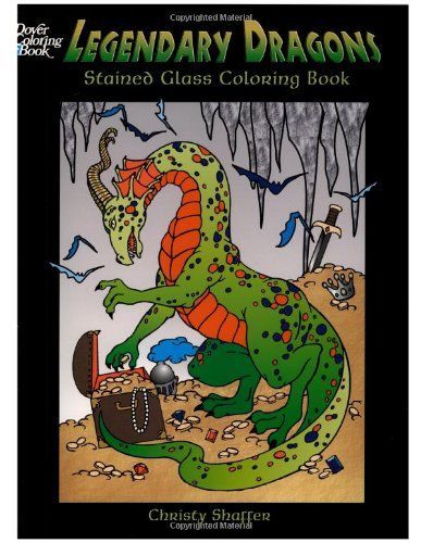 Legendary Dragons Stained Glass Coloring Book