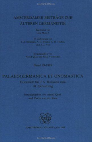 Palaeogermanica et onomastica.