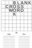 Blank Crossword Book