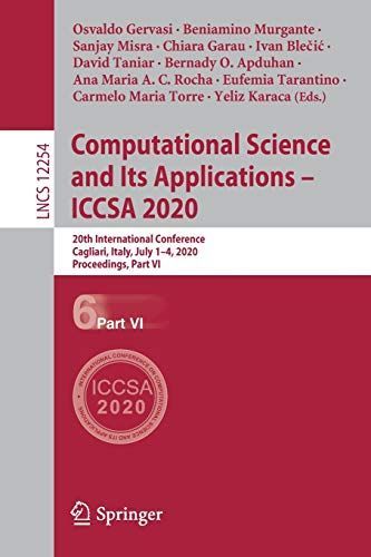 Computational Science and Its Applications – ICCSA 2020