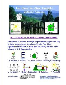 Ten Steps For Clear Eyesight Without Glasses - A Quick Course