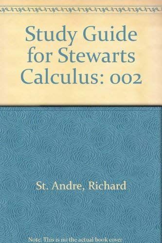 Study Guide, Stewart's Calculus, Third Edition