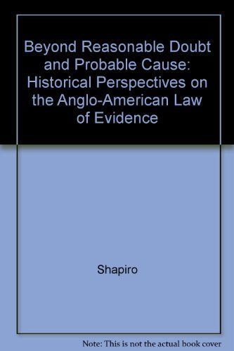 "Beyond Reasonable Doubt" and "probable Cause"