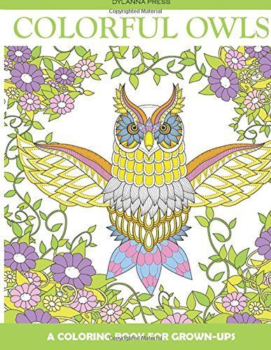 Colorful Owls Adult Coloring Book