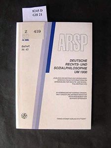 Deutsche Rechts- und Sozialphilosophie um 1900